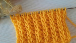 Всего 2 РЯДА!  Объемный узор для шапок и не только...