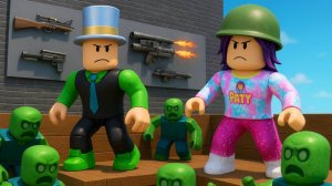 Папа и Дочка строят ОГРОМНУЮ БАЗУ против ЗОМБИ в РОБЛОКС! НО я не выдержал все волны!