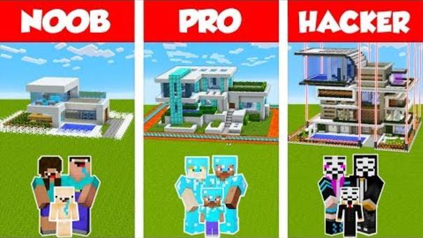Minecraft NOOB vs PRO vs HACKER_ SAFEST FAMILY HOUSE BUILD CHALLENGE in Minecraft _ Animation смотреть онлайн