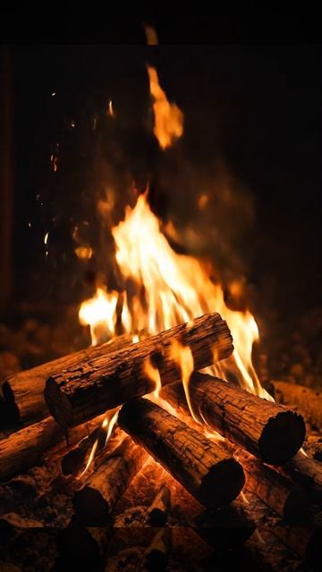 Костёр, релакс, звуки костра. Бесшовный футаж для зацикливания. #футаж #костёр #огонь #loop