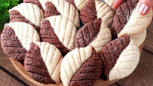 Рецепт самого красивого печенья! Сахарные листочки, к чаю за минуты!