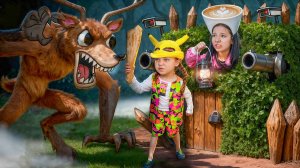 99 НОЧЕЙ (дней) в ЛЕСУ В РЕАЛЬНОЙ ЖИЗНИ! Один день в роли ОЛЕНЯ Роблокс 99 ночей!