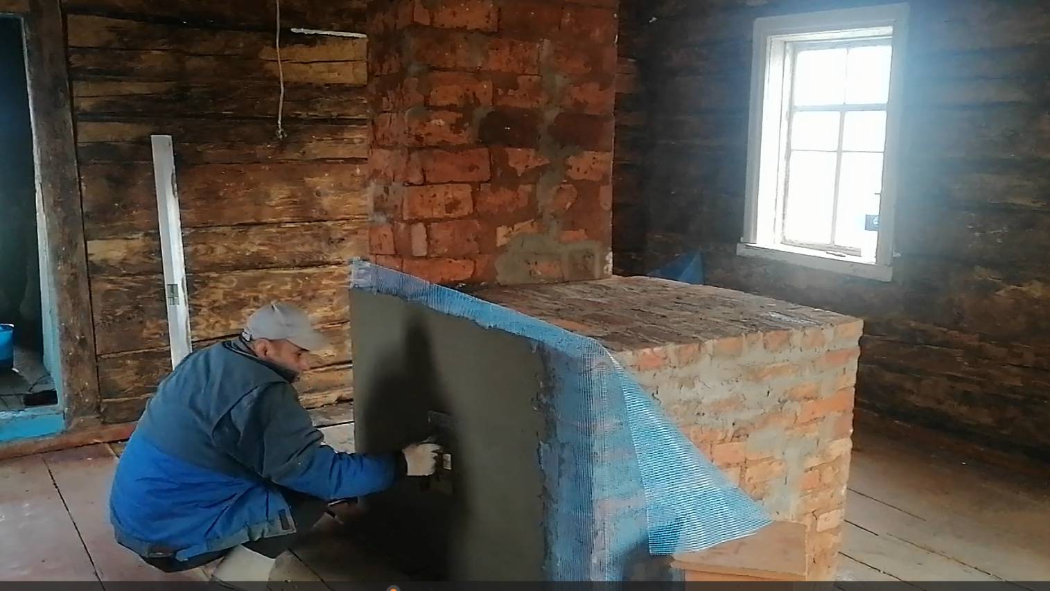 Штукатурка кирпичной печи #ремонт_печи_своими_руками