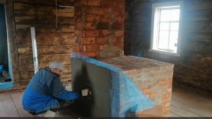 Штукатурка кирпичной печи #ремонт_печи_своими_руками