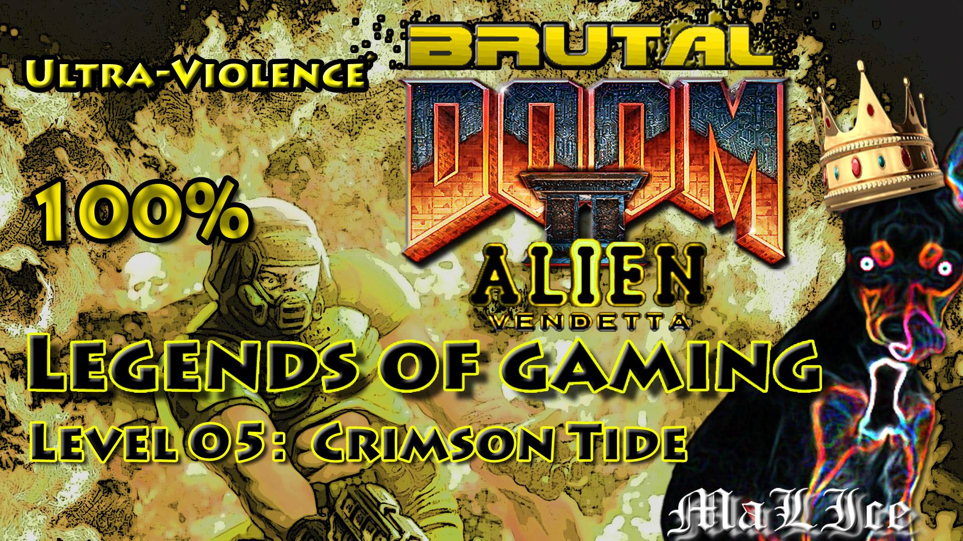 Brutal Doom Alien Vendetta - Level 05: Crimson Tide