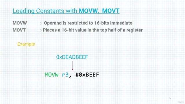 Section 5- Dealing with Constants and Literals, Lecture 32- Loading Constants with the MOVW and MOV смотреть онлайн