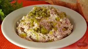 Рекордно быстрая закуска. НАМАЗКА ИЗ ВЕТЧИНЫ С ОГУРЦАМИ И СЛИВОЧНЫМ СЫРОМ