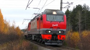 ЭП2К-303 с туристическим поездом "Императорский маршрут" Екатеринбург-Пасс. - Алапаевск