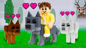 Я приручил АРМИЮ ВОЛКОВ и выжил 99 НОЧЕЙ в лесу ROBLOX!