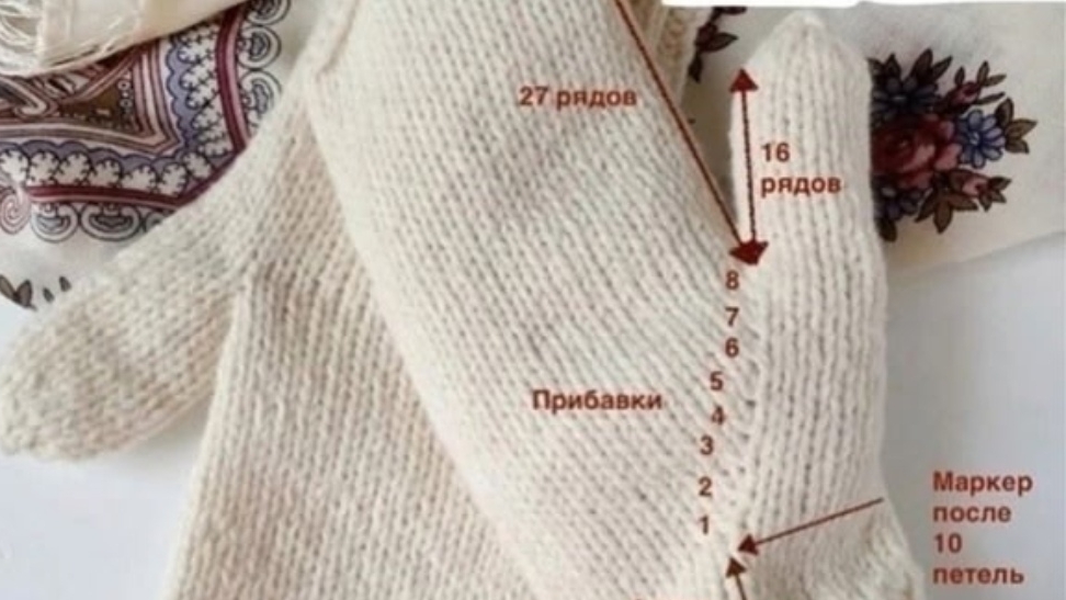 ОПИСАНИЕ КАК ВЯЗАТЬ ВАРЕЖКИ 💥 смотреть онлайн