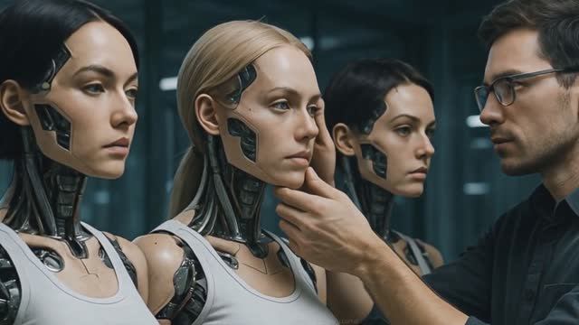 Automatic Ai Wife - KRAFTWERK Synthwave Disco style music video 2025 смотреть онлайн