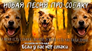 Волшебная тетрадь. «Если у вас нет собаки». Новая песня про собаку, преданность, верность, дружбу.