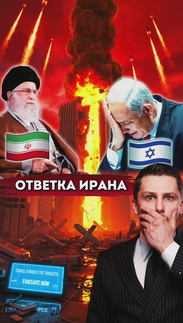 Жёсткая ответка Ирана Израилю. США вступает в конфликт? смотреть онлайн