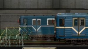 Заезжаю в депо-тч 4 «Северное» в игре Симулятор ленинградского метро 2D.