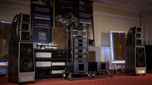 Экспозиция компании AVnirvana на выставке HiFi & High End Show 2025
