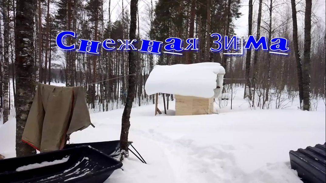 Снежная зима Пробиваемся на избу. Ставим жерлицы смотреть онлайн