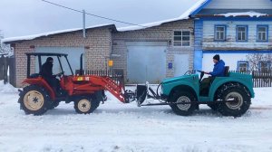 Минитрактор Kubota против самодельного "Бархана"