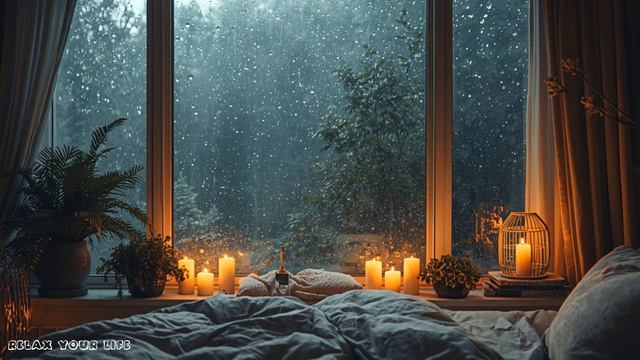 Звуки дождя и прекрасной музыки для релакса, сна и медитации. Relax your life #relaxyourlife