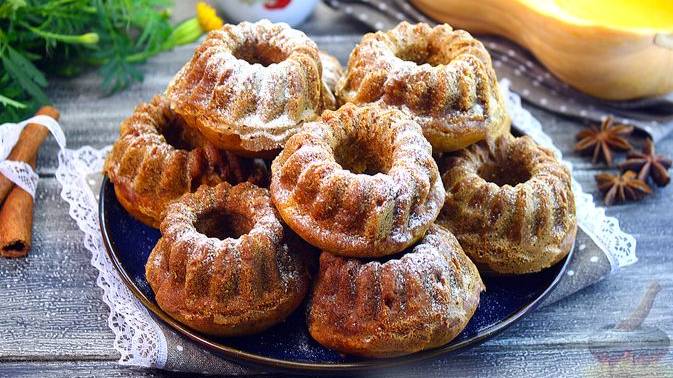 Настоящая осення выпечка. ТЫКВЕННЫЕ МАФФИНЫ НА ЙОГУРТЕ