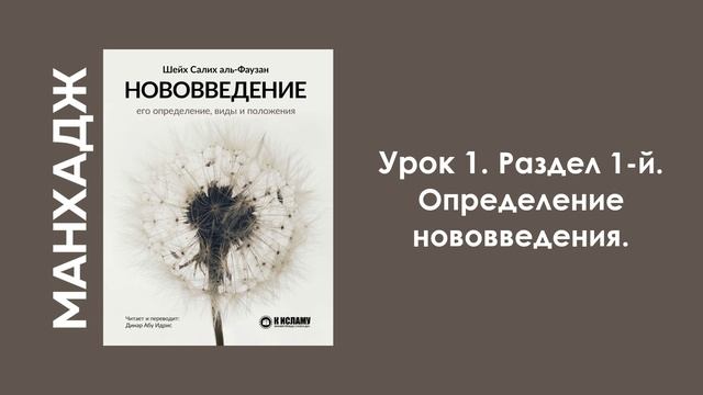Урок 1. Раздел 1-й. Определение нововведения. Динар Абу Идрис смотреть онлайн