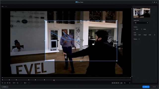 PowerDirector 25...- Рекомендации по использованию панорамирования и масштабирования