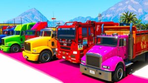 Машинки для Детей Пожарная Машина, Экскаватор, Грузовик, Цементовоз, Мультики про Машинки для Детей