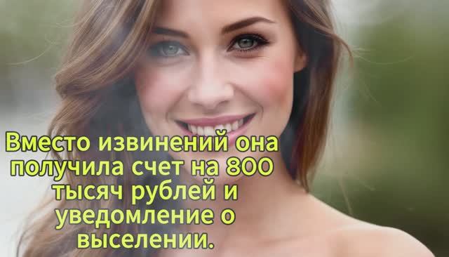 Вместо извинений она получила счет на 800 тысяч рублей и уведомление о выселении. смотреть онлайн