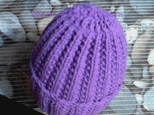 Теплая шапка шведской резинкой. Очень простая в исполнении. _Вязание спицами_