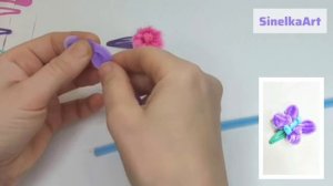 Заколка для волос бабочка из синельной проволоки | Идеи из синельной проволоки