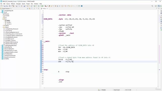Section 6- Arithmetic and Logic Instructions, Lecture 53- Programming - Adding Signed Numbers смотреть онлайн