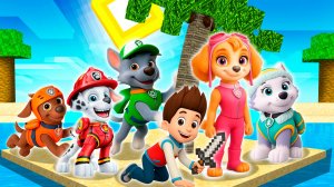 ВЫЖИВАНИЕ на ОСТРОВЕ с РАЙДЕР И ЩЕНЯЧИЙ ПАТРУЛЬ в МАЙНКРАФТ МУЛЬТИК