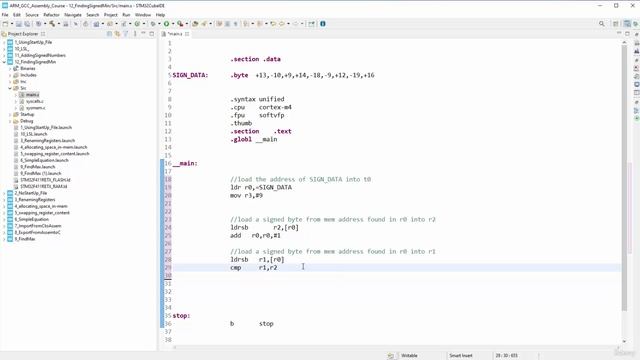 Section 6- Arithmetic and Logic Instructions, Lecture 54- Programming - Finding the Minimum Value смотреть онлайн