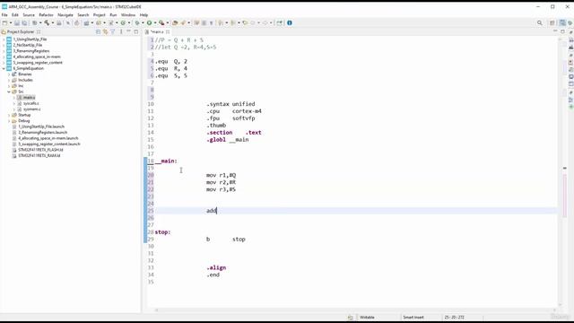 Section 5- Dealing with Constants and Literals, Lecture 34- Programming - Solving a Simple Equation смотреть онлайн