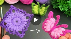 Шикарная бабочка из квадратного мотива крючком 🦋 #всевжизнисвязано #все_в_жизни_связано