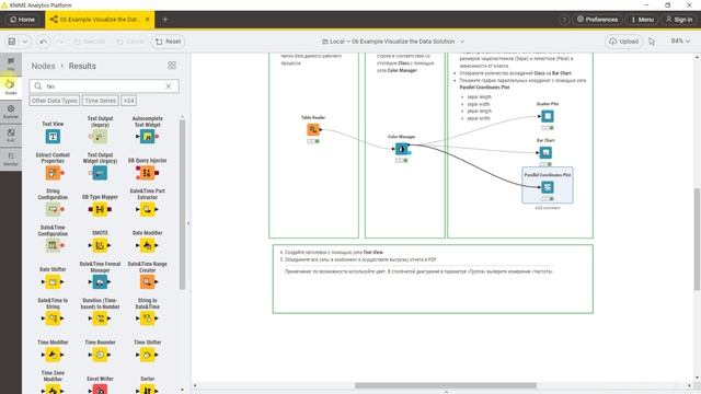 KNIME Visualize The Data