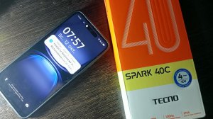 6.67» Смартфон Tecno SPARK 40C 256 ГБ черный 12-10-2025