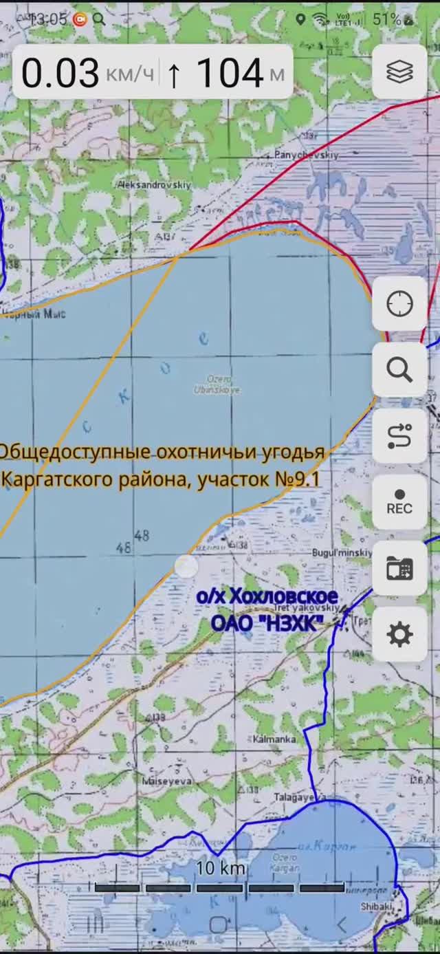 Карта охотничьих угодий Новосибирской области