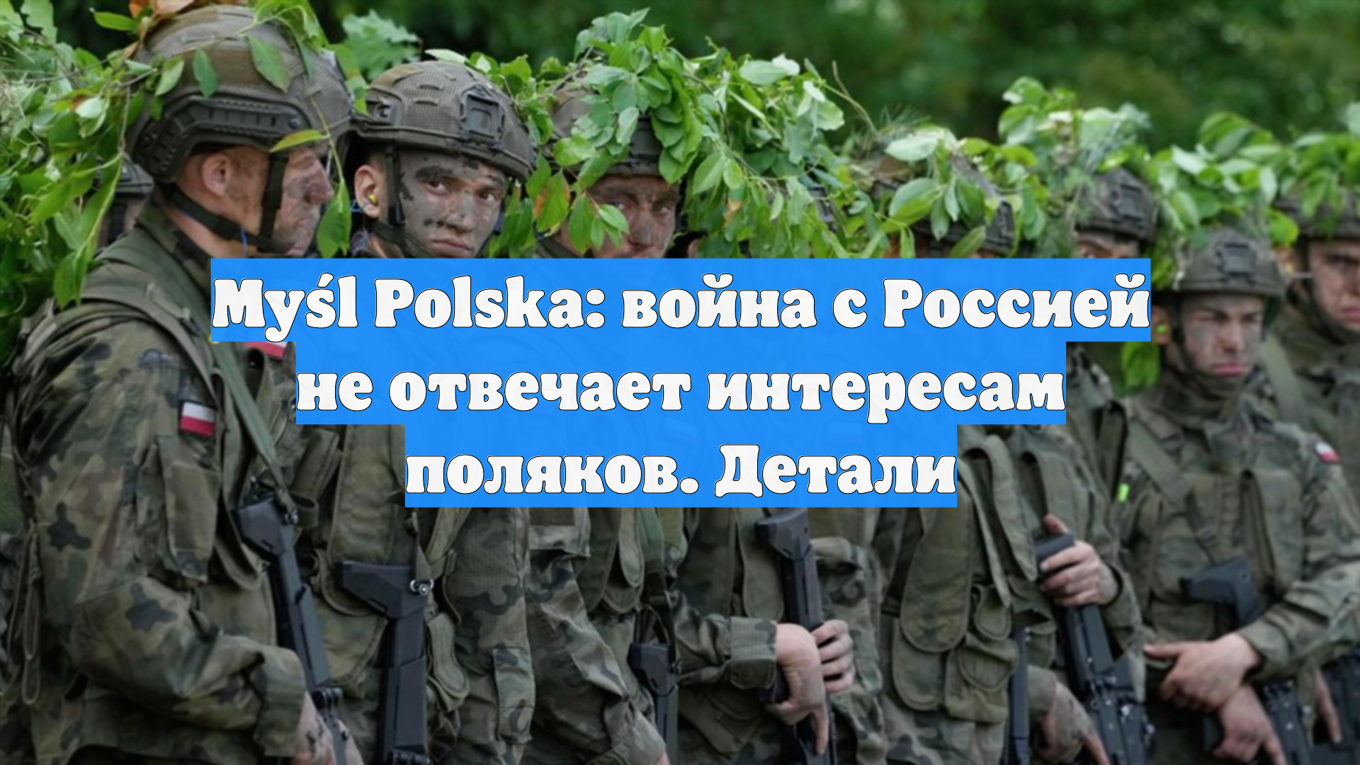 Myśl Polska: война с Россией не отвечает интересам поляков. Детали