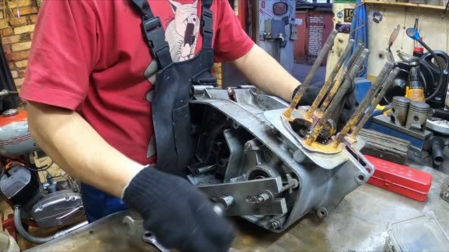 Дефектовка двигателя Ява 638 из г. Тамбов (Jawa 638) Будни в мастерской