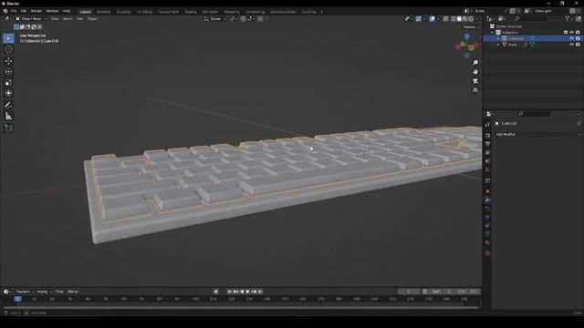 Клавиатура в Blender за минуту | №11