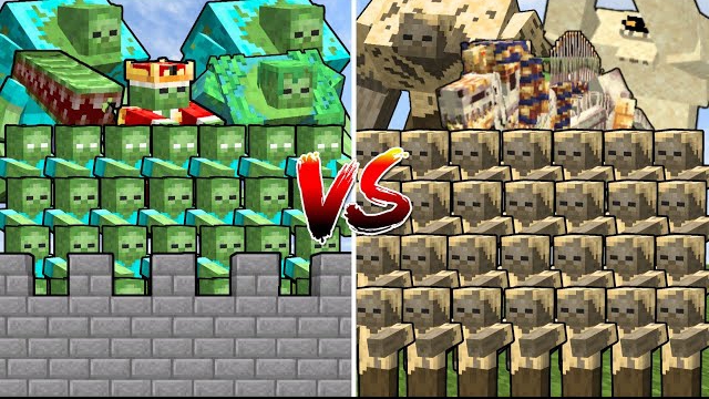 АРМИЯ МОБОВ против ЗАМКА ЗОМБИ  Майнкрафт С МОДАМИ