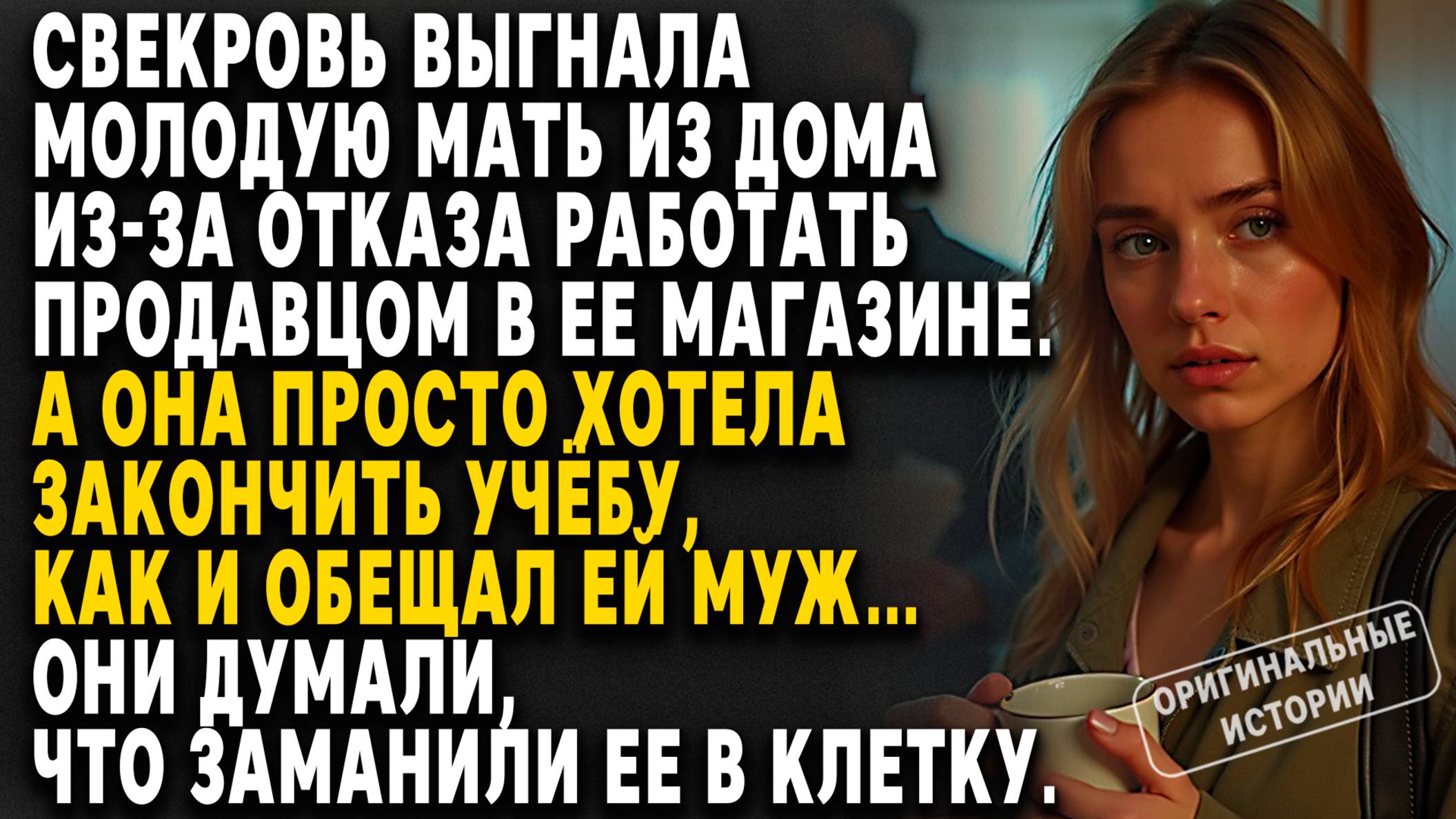 СВЕКРОВЬ выгнала из дому МОЛОДУЮ МАТЬ за отказ работать ПРОДАВЦОМ. Слушать аудиорассказЧитайте в Д смотреть онлайн