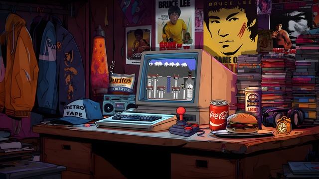 Retro Synthwave Room ’84 ⧸⧸ Bruce Lee Lofi Focus Coding Mix