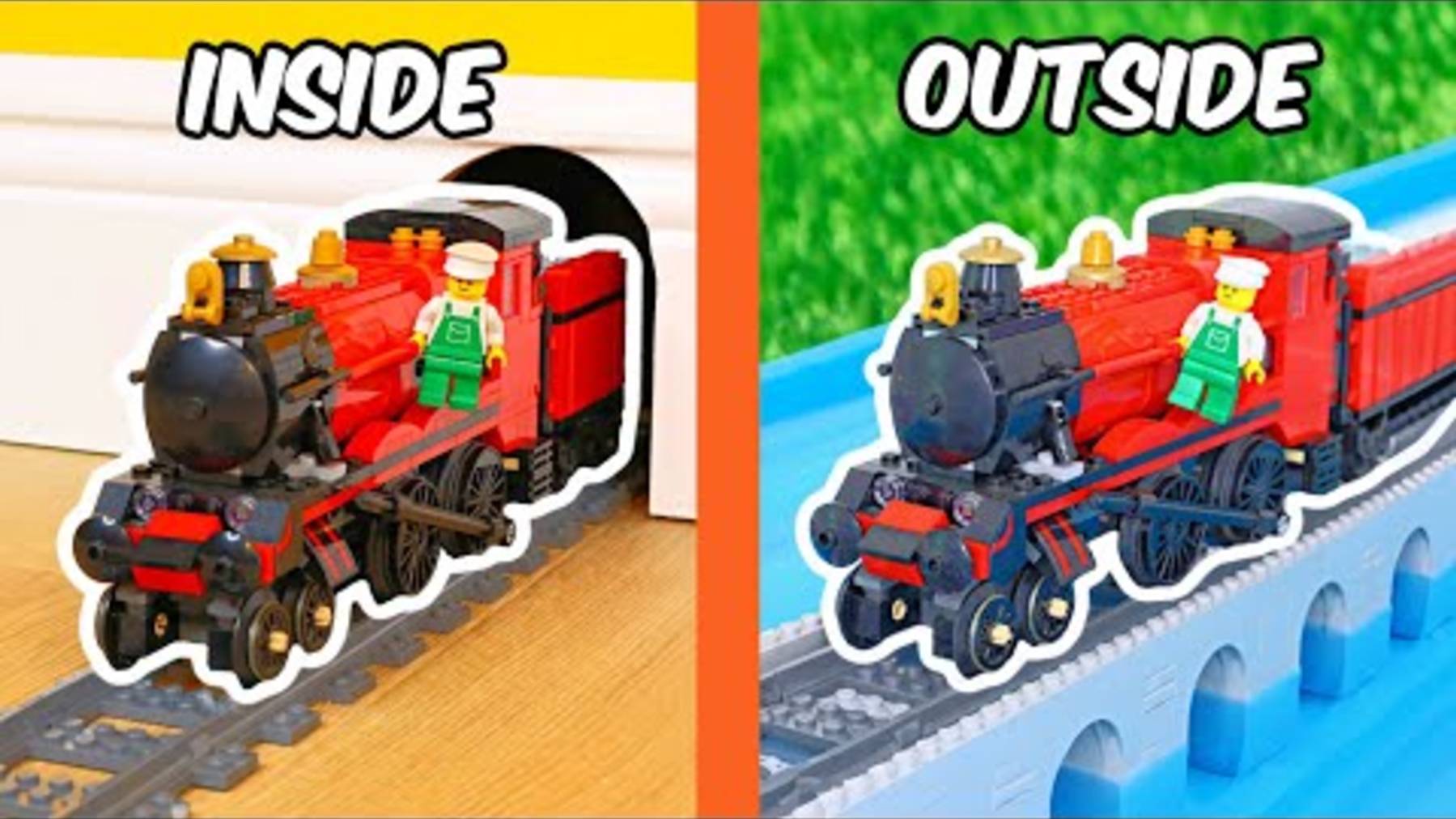 Я Сделал Железную Дорогу И Поезд из КОНСТРУКТОРА LEGO...