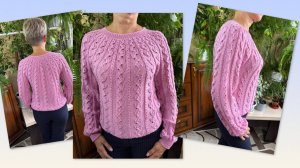 ОбЪяснение,как вязать узор к джемперу с круглой кокеткой БРИЛЛИАНТ💎