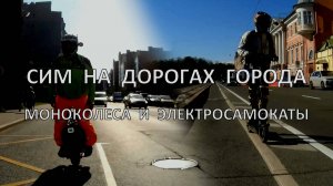 СИМ на дорогах города (моноколеса и электросамокаты)