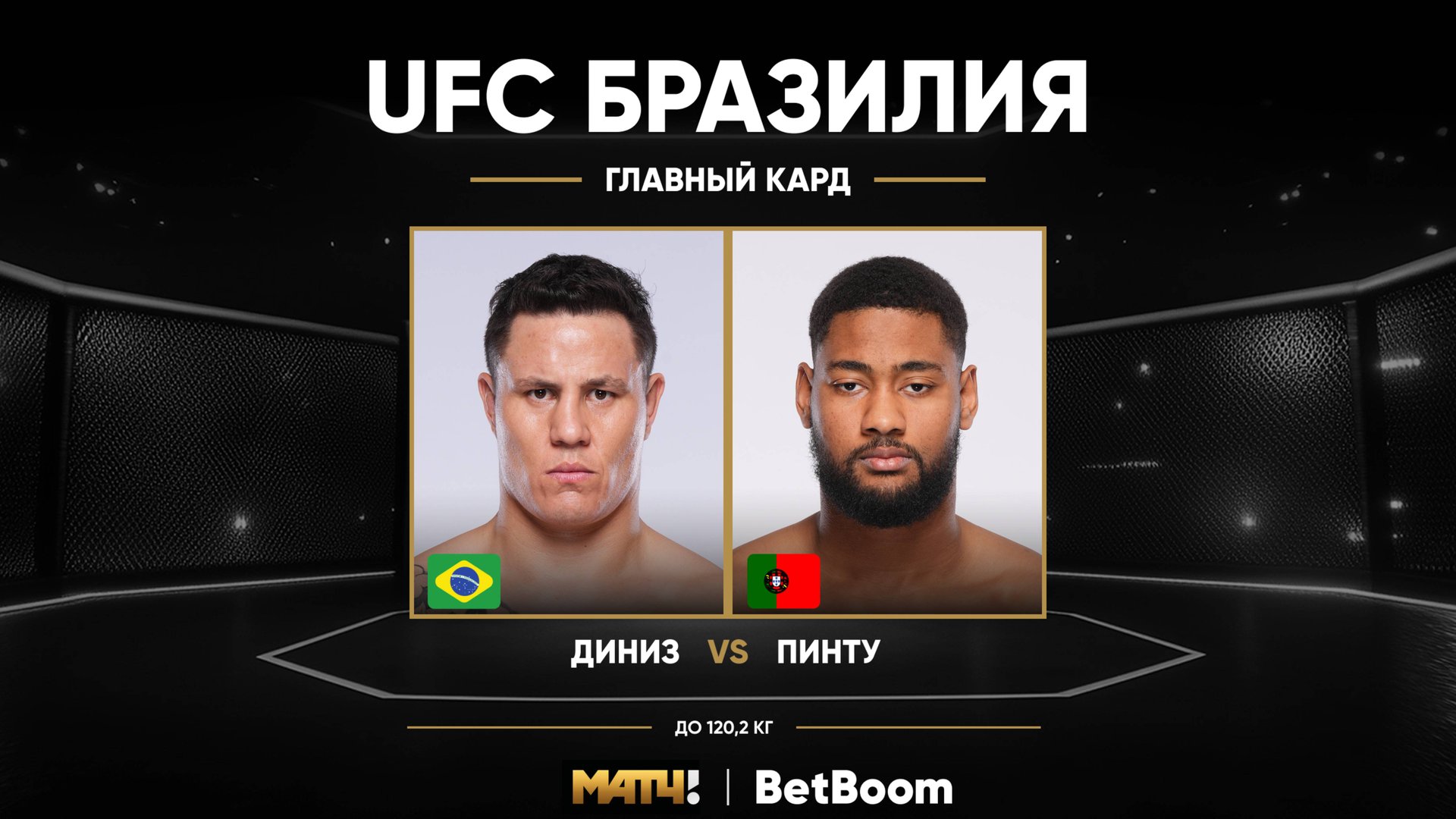 ⁣Джоната Диниз против Марио Пинто (видео). UFC Fight Night