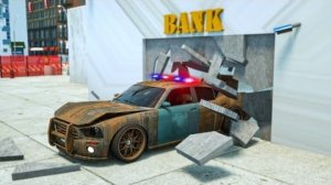 Ограбление банка-злой полицейский-АВТОМОБИЛИ и МОТОЦИКЛЫ с ГРУЗОВИКОМ-МОНСТРОМ и полицейской машиной