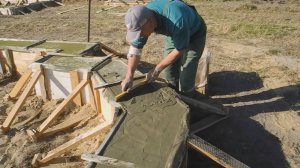 Мелкозаглубленный ленточный фундамент ч.11 (Заливка бетона)