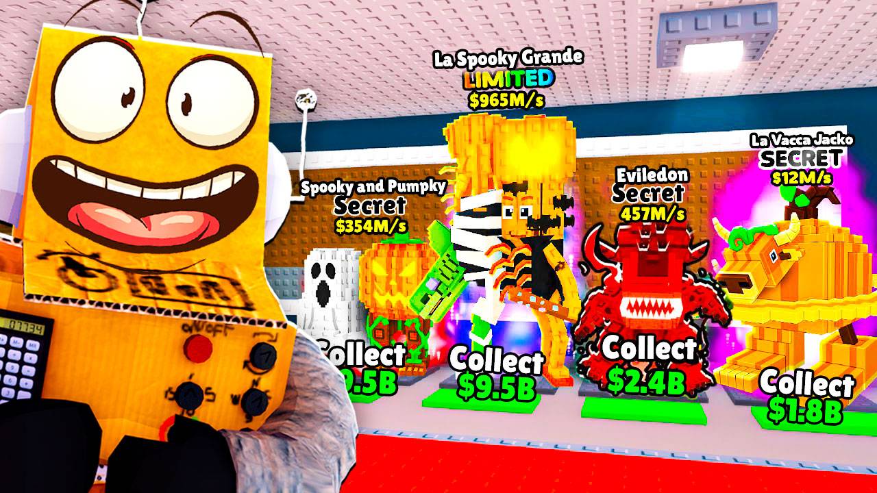 Я УКРАЛ 20 НОВЫХ СТРАШНЫХ БРЕЙНРОТОВ 🎃 ХЕЛЛОУИН ОБНОВЛЕНИЕ ROBLOX Steal a Brainrot смотреть онлайн